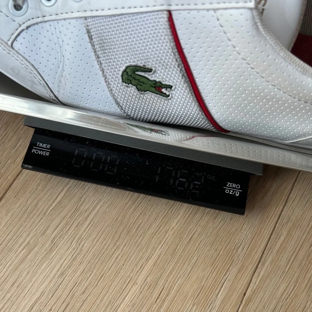 Lacoste Nivolor Sneakers Mens US 7.5 White Leather Low Top Tennis Prep Old Money